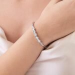 MAIRA 925 Sterling Silver Pure Rhodium plated Swiss Zirconia Studded hypoallergenic Infinity Heart Kada Bracelet Bangle Jewellery | Valentine Gift for Women | Anti Tarnish Kada - Image 2